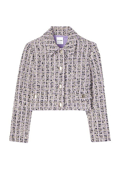 Textured Tweed Cropped Jacket