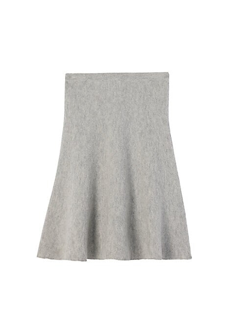 Curl Hem Wool Skirt
