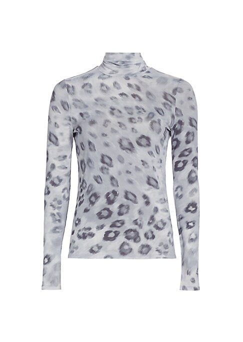 Leopard Draped Turtleneck