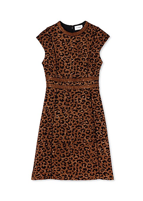 Sparkling Leopard A-Line Dress