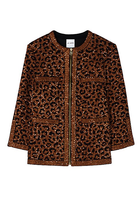 Leopard Luxe Sequin Jacket