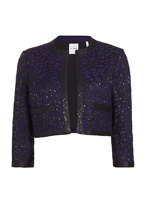 Leopard Luxe Cropped Jacket