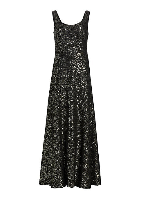 Glitzy A-Line Evening Dress