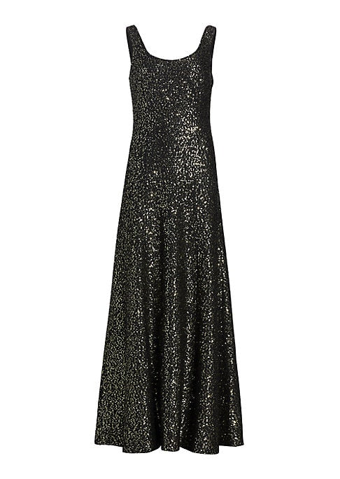 Glitzy A-Line Evening Dress