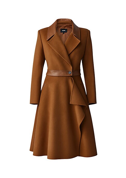 Luxury Wool and Leather Coat