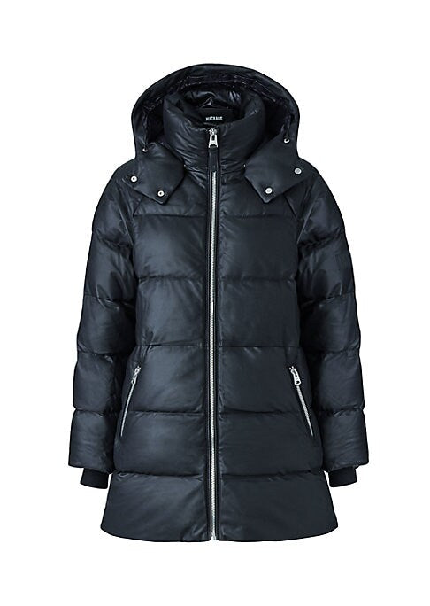 Luxury Down Leather Coat