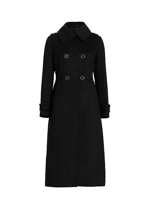 Chic Wool & Leather Coat