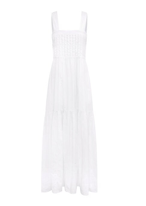 Striped Tiered Cotton Dress
