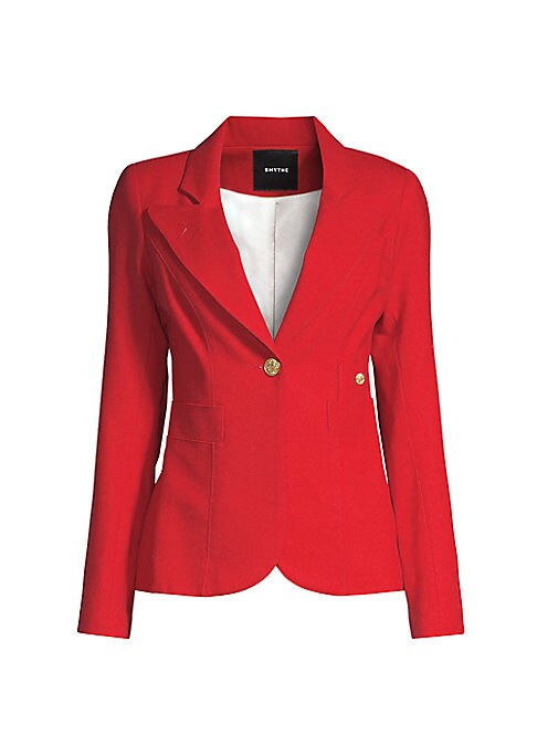 Chic Asymmetrical Wool Blazer