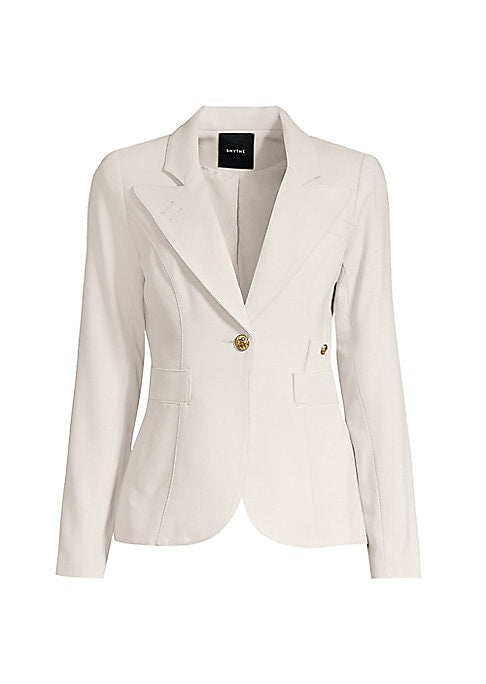 Chic Asymmetric Wool Blazer