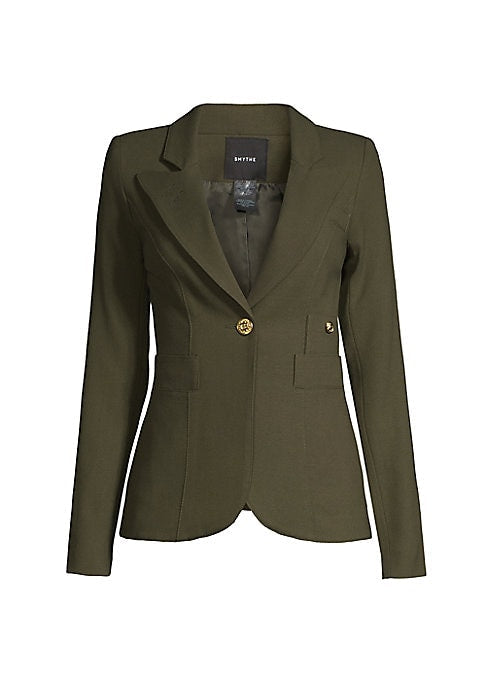 Asymmetric Wool Blazer