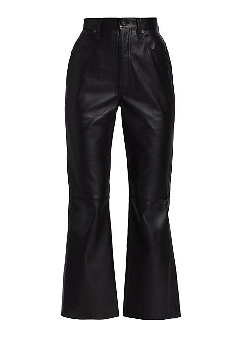 Chic Leather Flare Pants