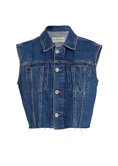 Frayed Edge Denim Vest