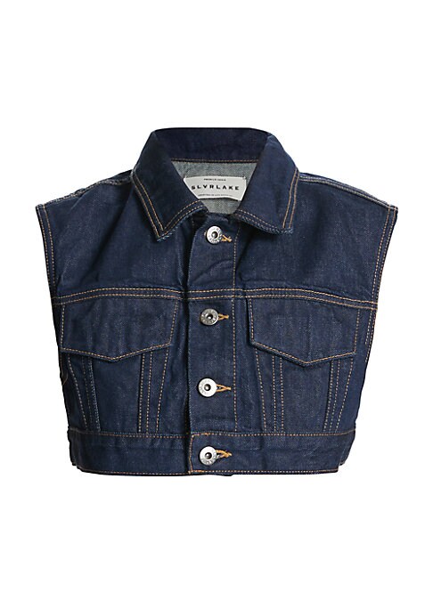 Chic Cropped Trucker Vest