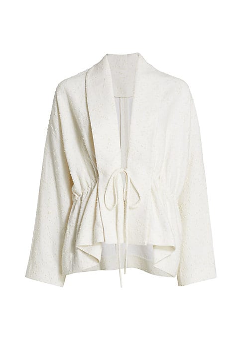 Draped Tie-Front Jacket