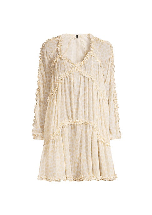 Ruffled Chiffon Animal Dress