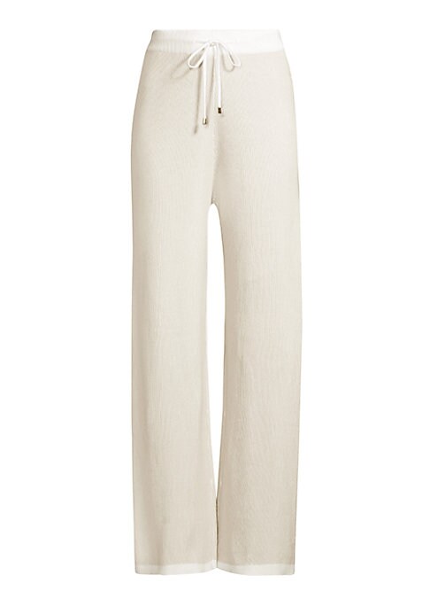 Airy Cotton Wide-Leg Pants