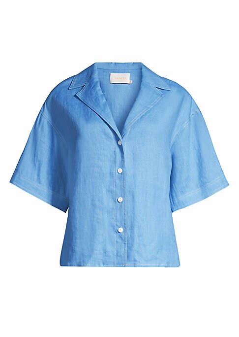 Linen Boxy Button-Up