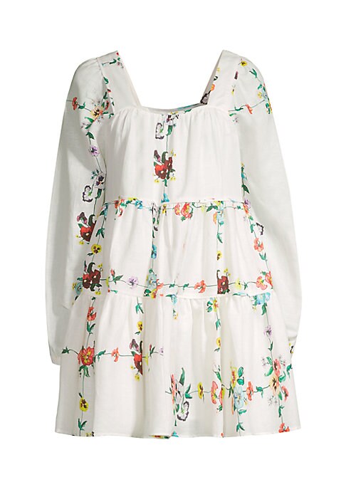 Floral Balloon Sleeve Dress