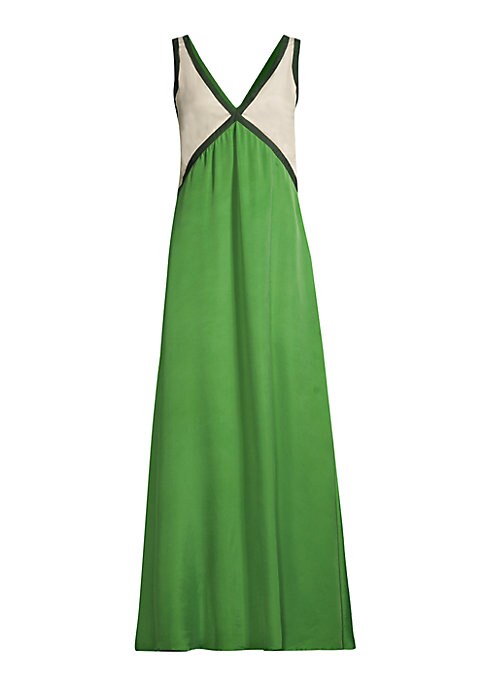 Vibrant V-Neck Maxi Dress