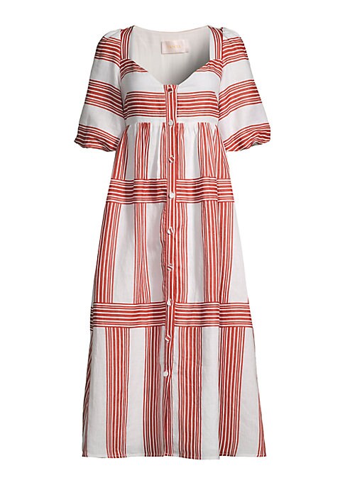 Dramatic Stripe Midi Dress