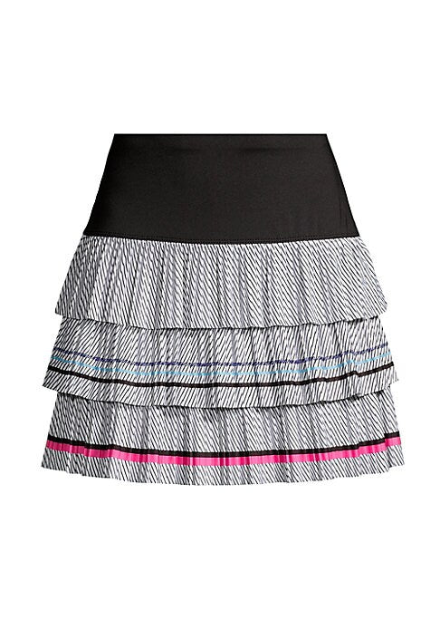 Striped Tiered Mini Skirt