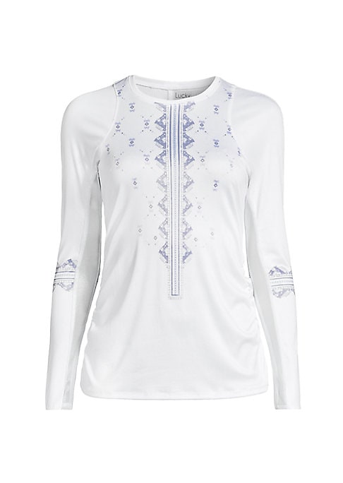 Geometric Active Crew Top
