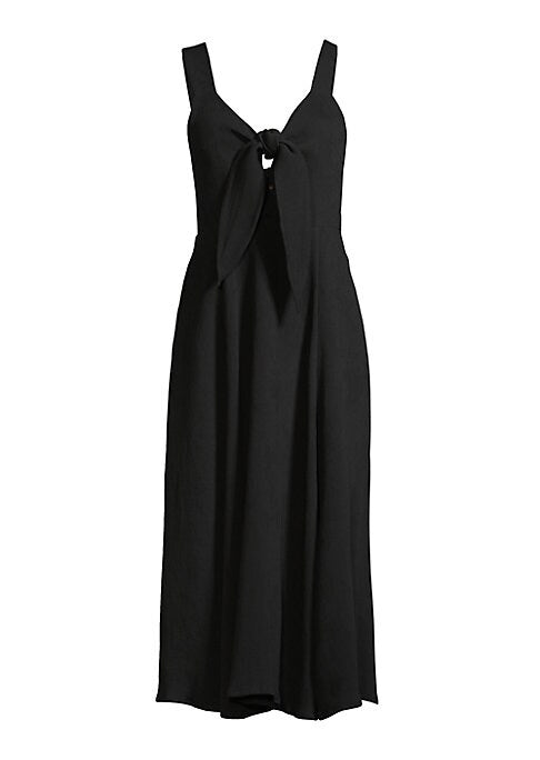 Chic Tie-Front Midi Dress