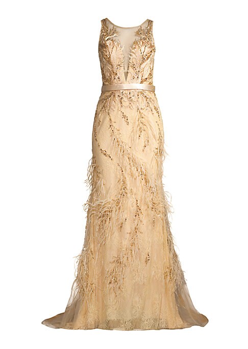 Feathered Tulle Elegance