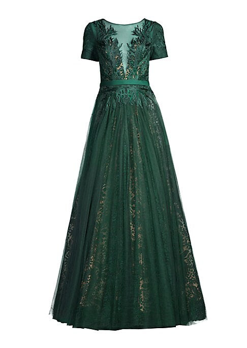 Elegant Lace Evening Gown