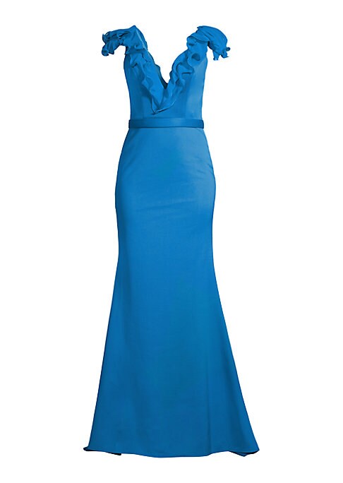 Elegant Ruffle Evening Gown