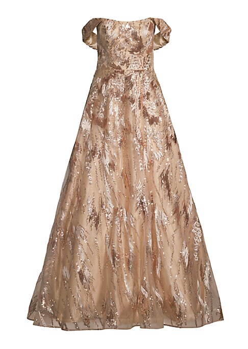 Metallic Elegance Gown