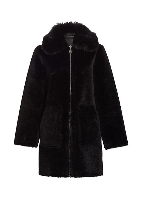 Cozy Dual-Fabric Coat