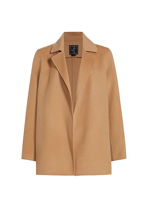 Chic Open-Front Wool Coat
