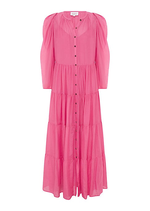 Tiered Cotton-Silk Dress