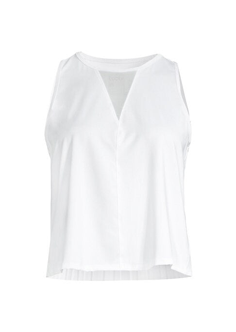 Mesh Pleated Tank Top