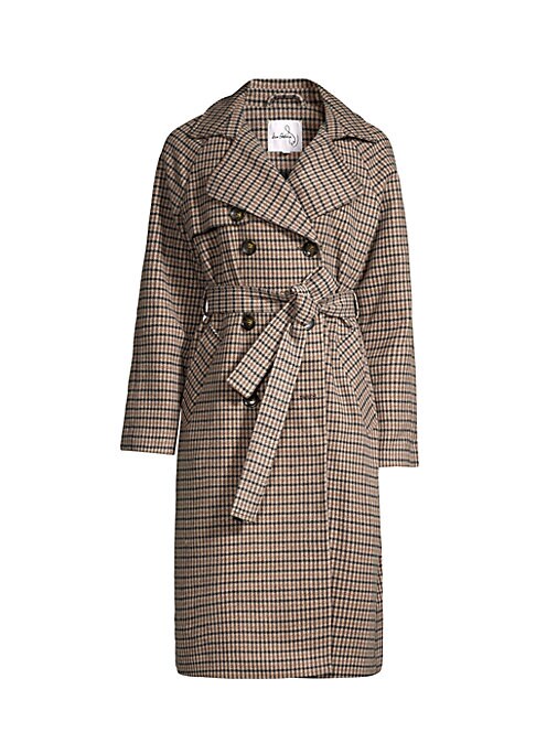 Trendy Plaid Trench