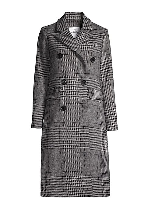 Chic Houndstooth Trench