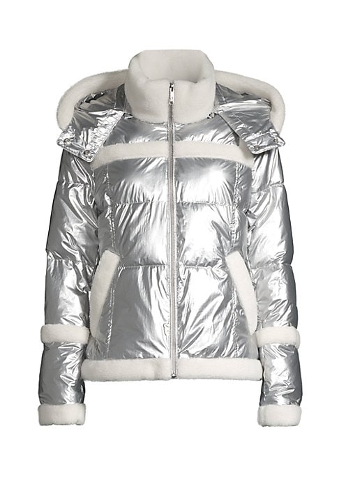 Shimmering Fur-Trim Jacket