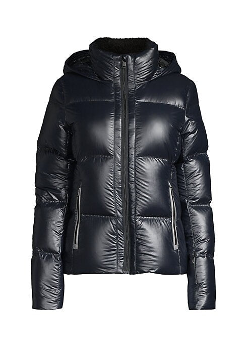 Metallic Quilted Down Jacket