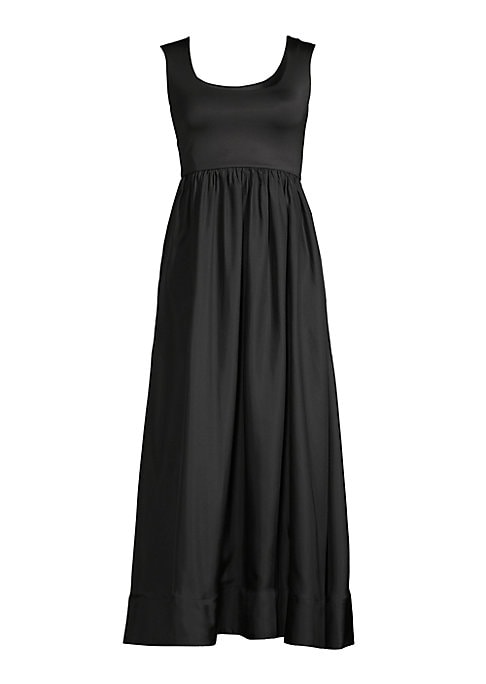 Silk Scoop Midi Dress