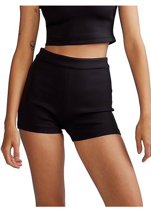 Vibrant Stretch High-Waisted Shorts