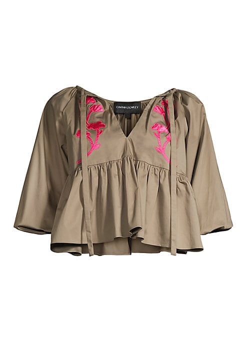 Chic Floral Puff Blouse