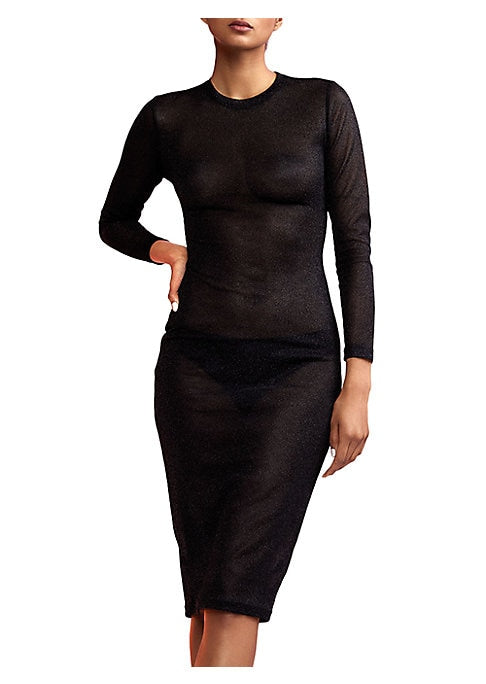 Shimmering Knit Midi Dress