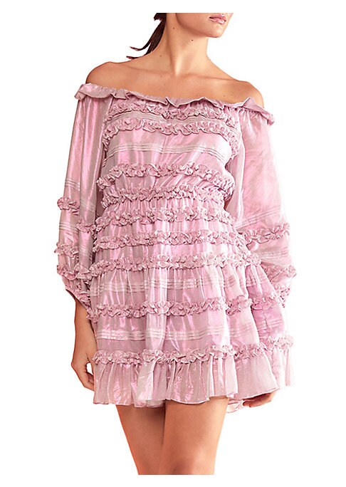 Metallic Ruffle Minidress
