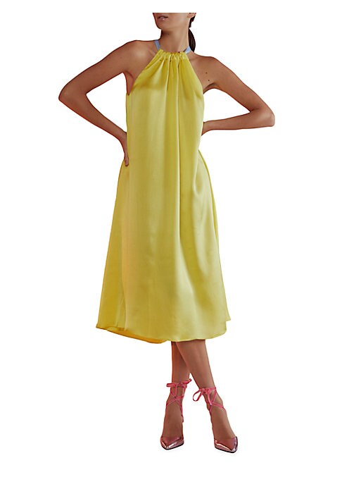Silk Tie Midi Dress