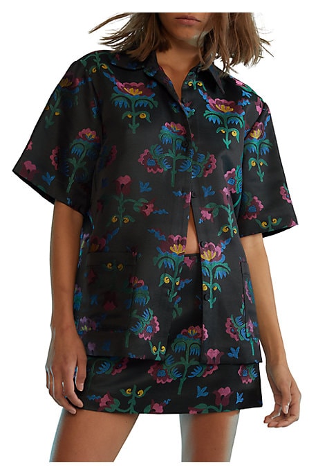Floral Boxy Camp Top
