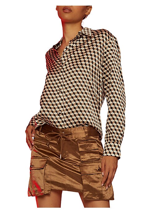 Silk Graphic Button Shirt