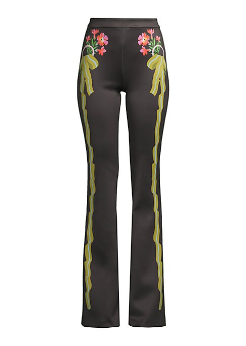 Floral Flare Stretch Pants