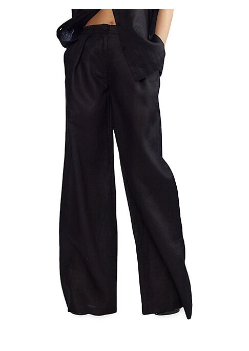 Chic Linen Wide-Leg Trousers
